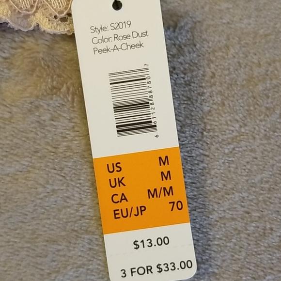 3/$25 Sam Edelman Peek a Cheek Panty in Rose Dust - Picture 5 of 7